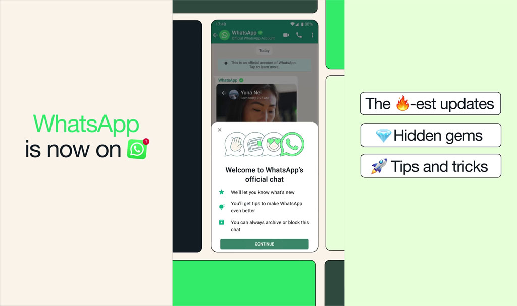 Akun chat resmi WhatsApp.