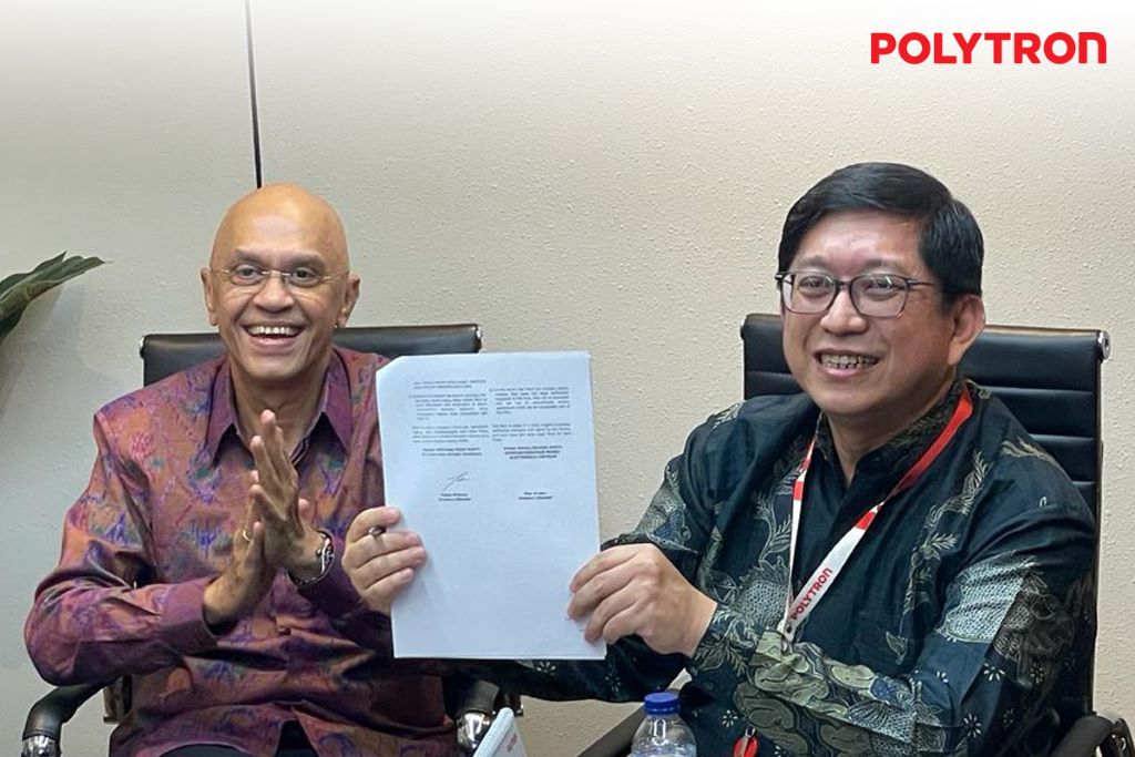 Polytron dan imec bekerja sama memajukan pengembangan SDM Indonesia dalam desain cip semikonduktor. Nota kesepahaman ditandatangani oleh Tekno Wibowo dan Luc Laeveren.