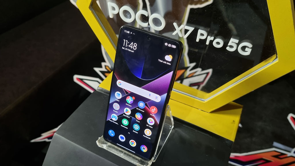 Tampak depan POCO X7 Pro 5G.