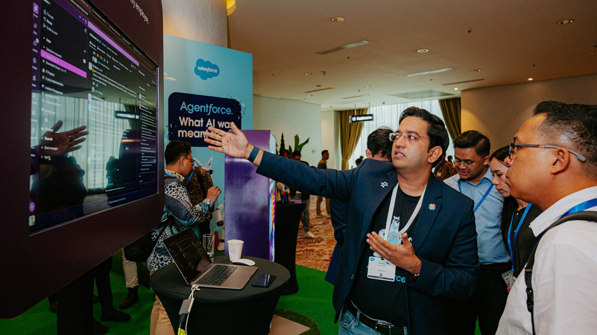 Salah satu stan pada Salesforce Agentforce World Tour Jakarta.