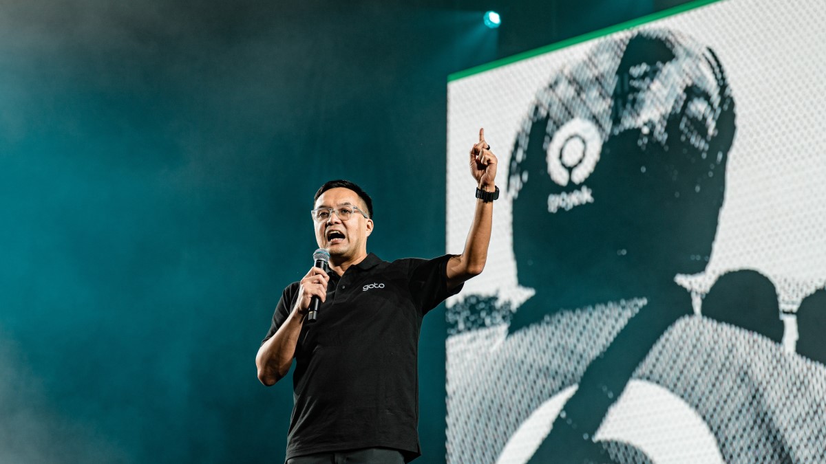 Patrick Walujo (Direktur Utama GoTo) pada Mitra Juara Gojek & GoPay 2025.