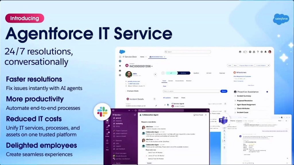 Salesforce mengungkapkan Agentforce IT Service.