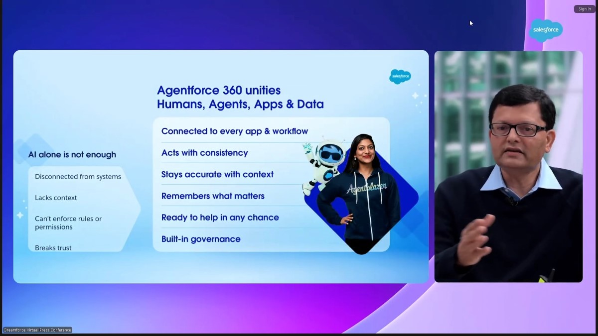 Srini Tallapragada menjelaskan Salesforce Agentforce 360.