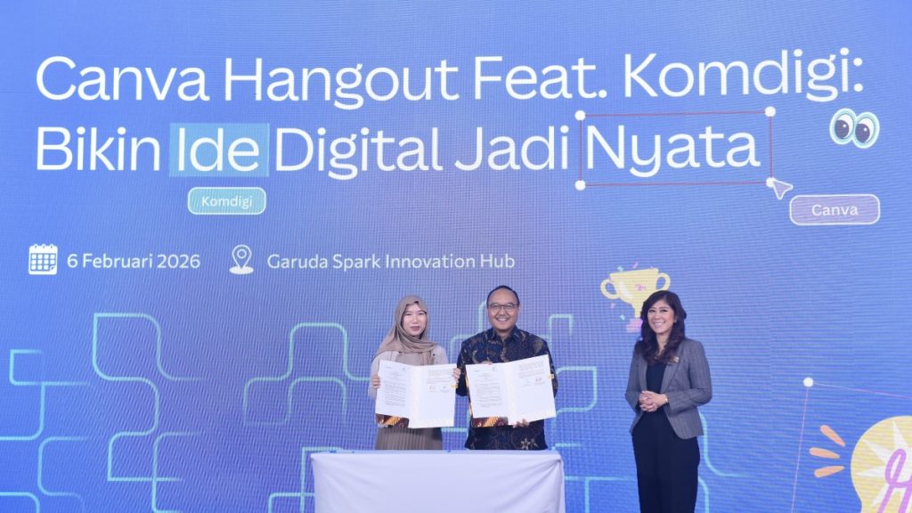Canva bermitra strategis dengan Kementerian Komdigi.