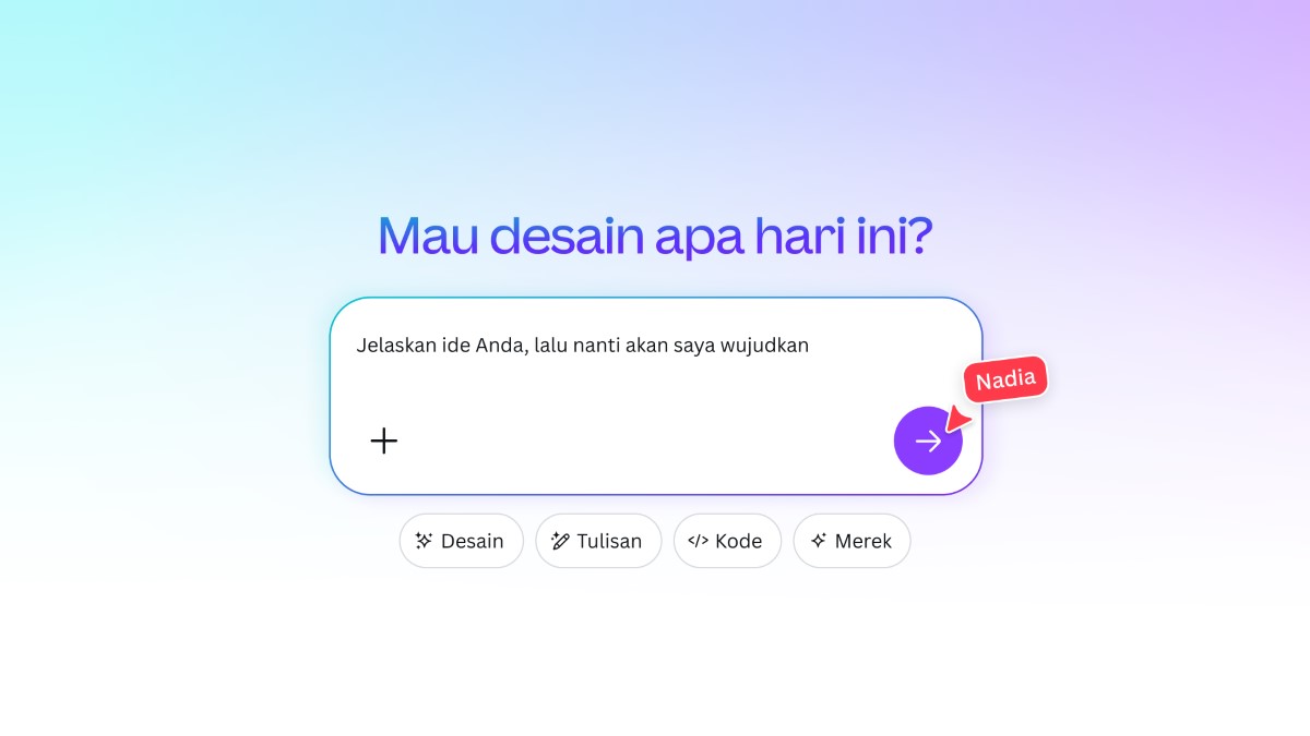 Memulai desain dengan Canva AI 2.0 bisa dari ide.