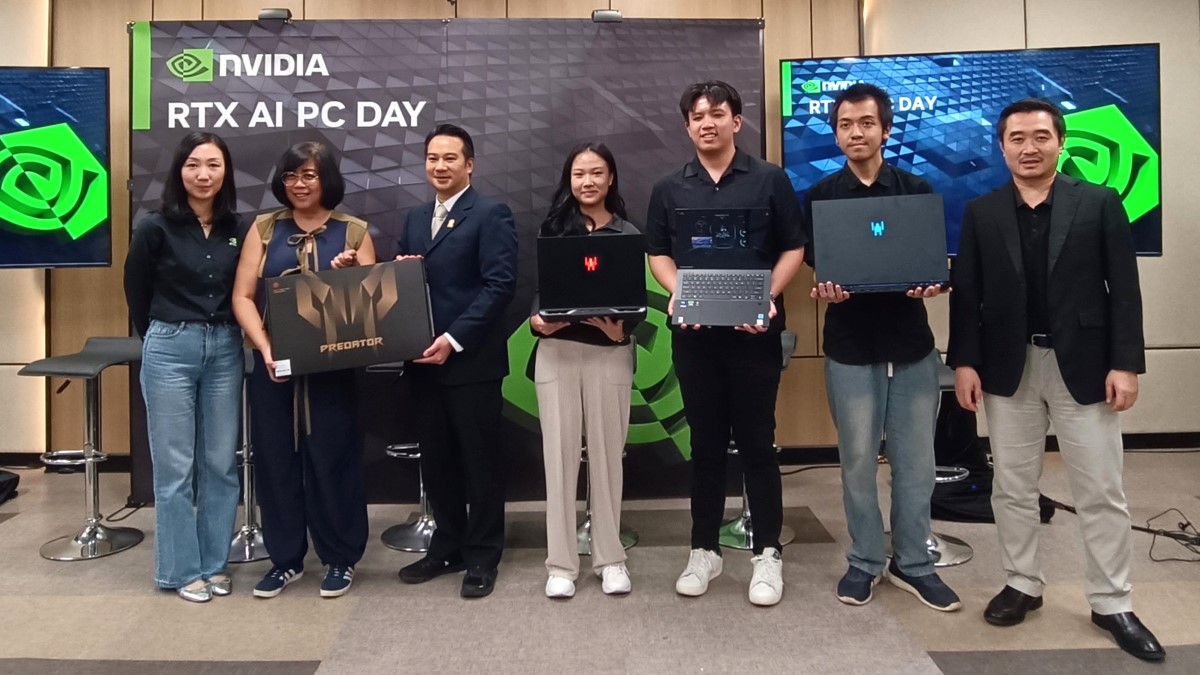 Konferensi pers NVIDIA RTX AI PC Day di UPH.